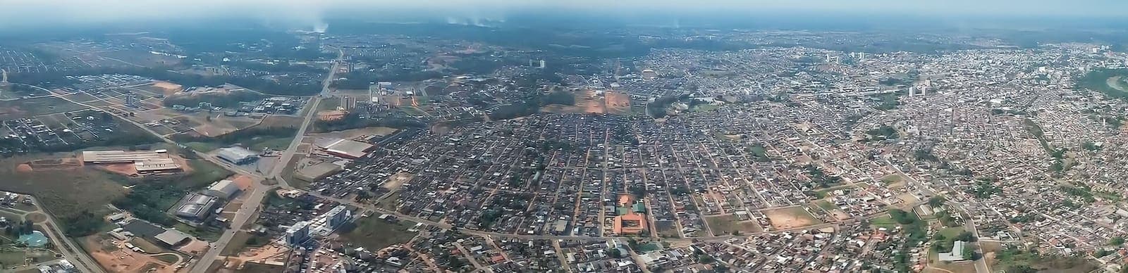 Vista aérea panorâmica de Rio Branco, capital do Acre